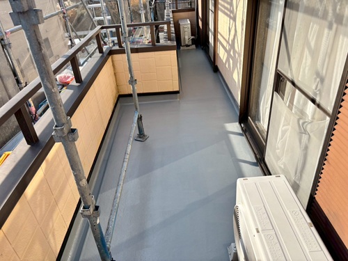 ベランダ防水塗装施工後